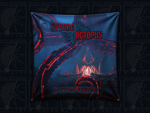 Cyborg Octopus - Bottom Feeder Wall Flag